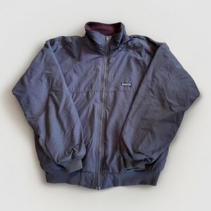 VTG 90s Patagonia Shelled Synchilla Jacket Blue L Bomber Fleece Lined Made In US